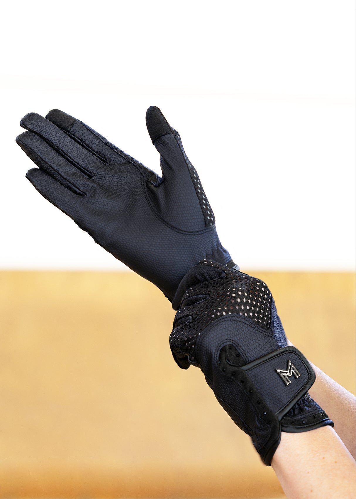 Maximilian Ava Riding Gloves Navy/Black