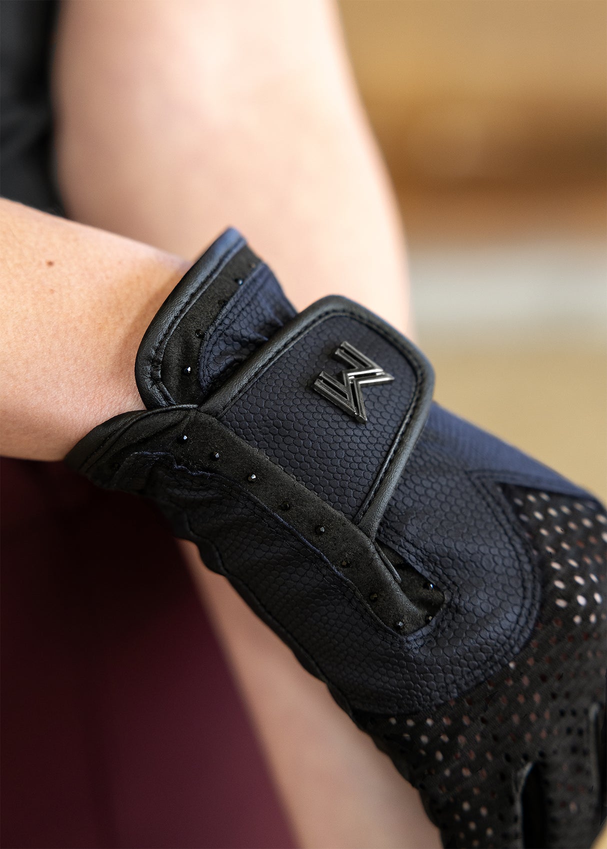 Maximilian Ava Riding Gloves Navy/Black