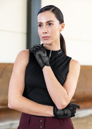 Maximilian Ava Riding Gloves Grey/Black