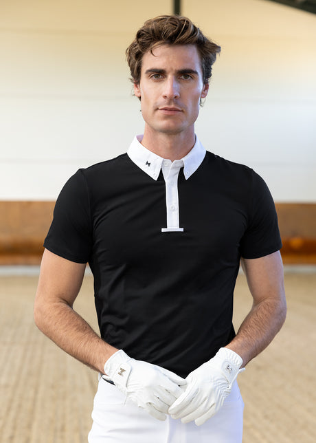 Maximilian Emblem Riding Gloves White