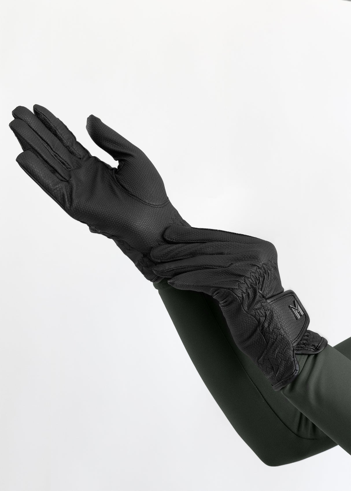 Maximilian Emblem Riding Gloves Black