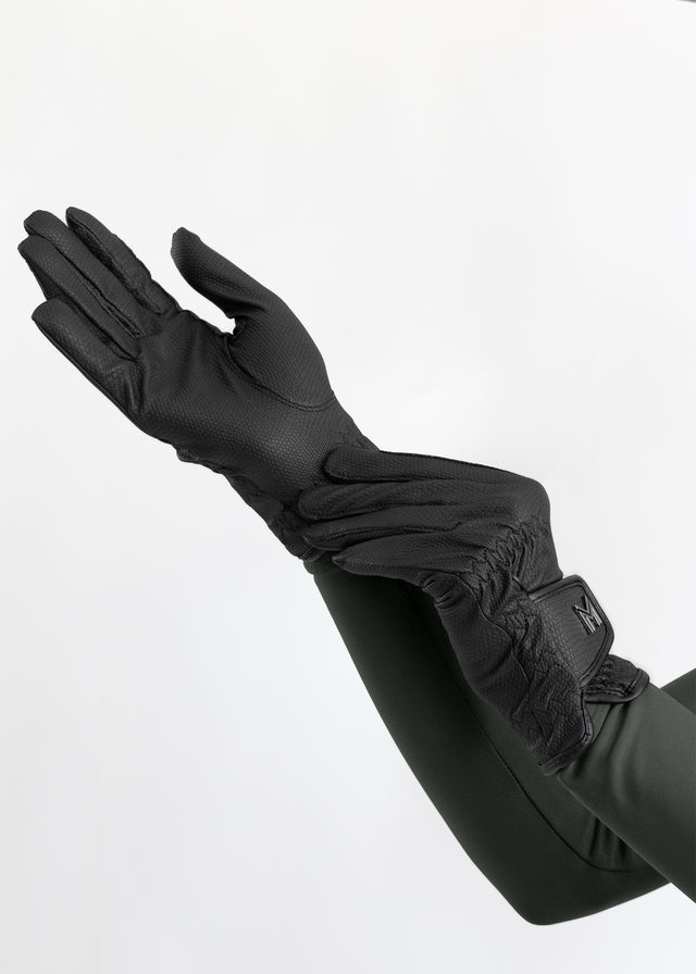 Maximilian Emblem Riding Gloves Black
