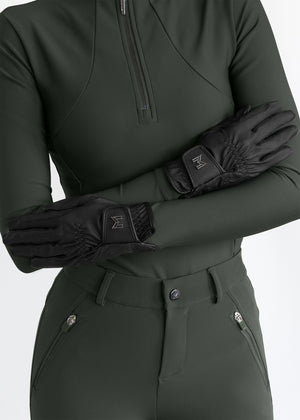 Maximilian Emblem Riding Gloves Black
