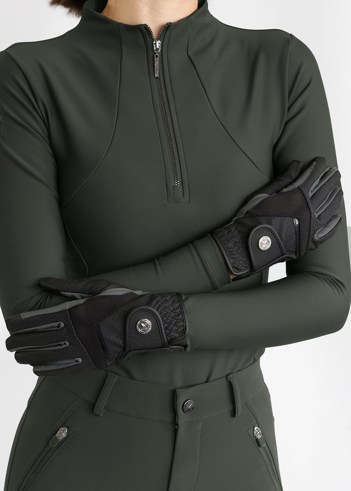 Maximilian Max Riding Gloves Black/Grey