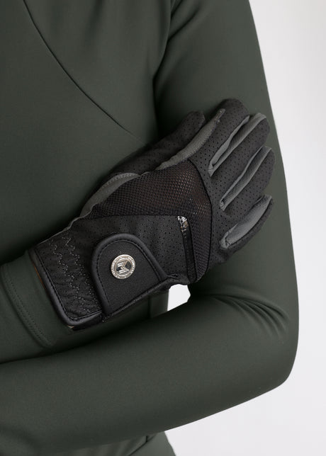 Maximilian Max Riding Gloves Black/Grey