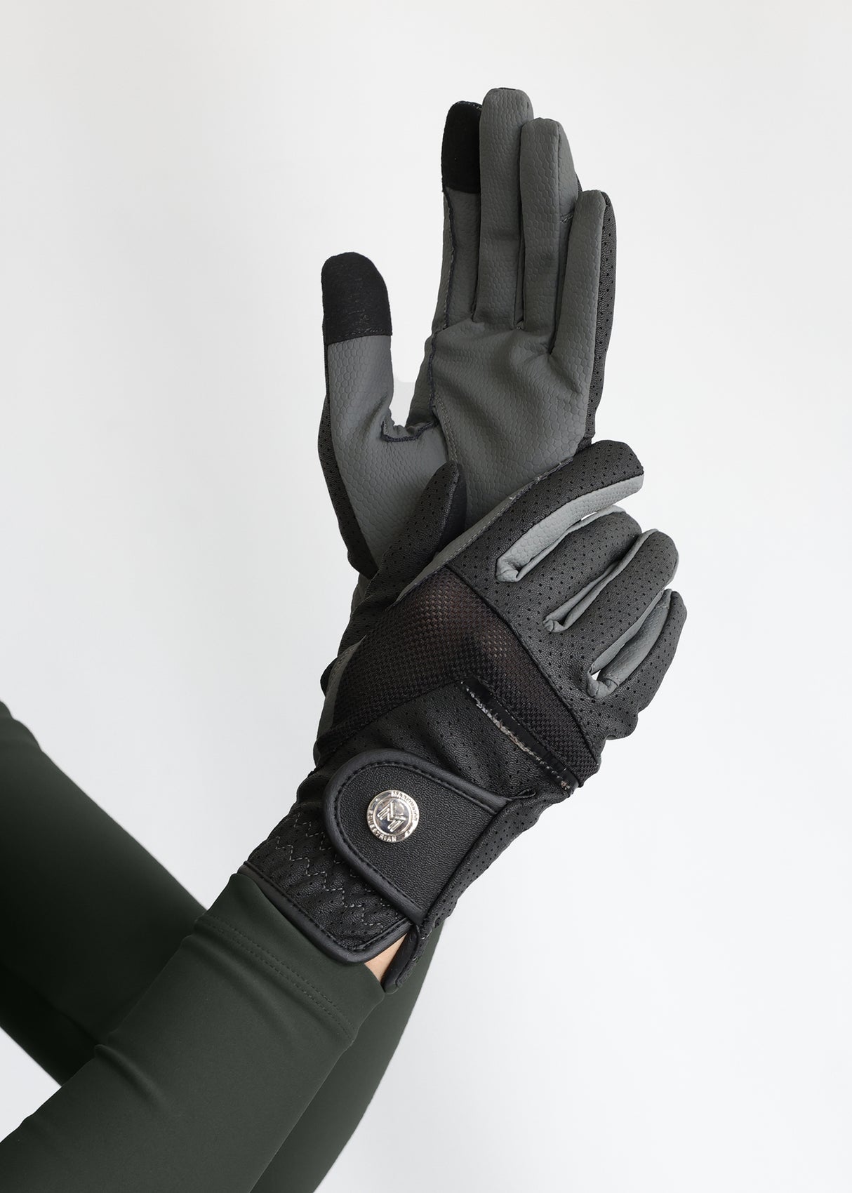 Maximilian Max Riding Gloves Black/Grey