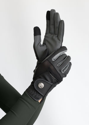 Maximilian Max Riding Gloves Black/Grey