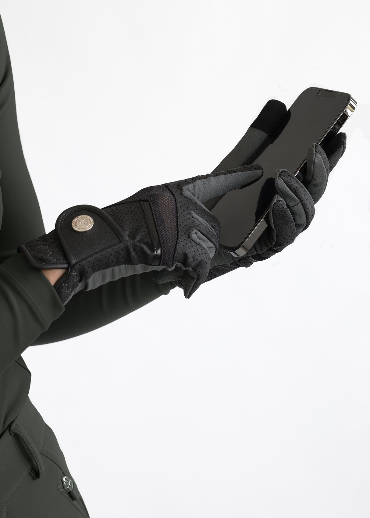 Maximilian Max Riding Gloves Black/Grey