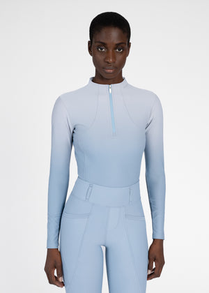 Maximilian Ombré Long Sleeve Base Layer Aqua