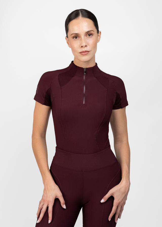 Maximilian Frame Short Sleeve Base Layer Burgundy