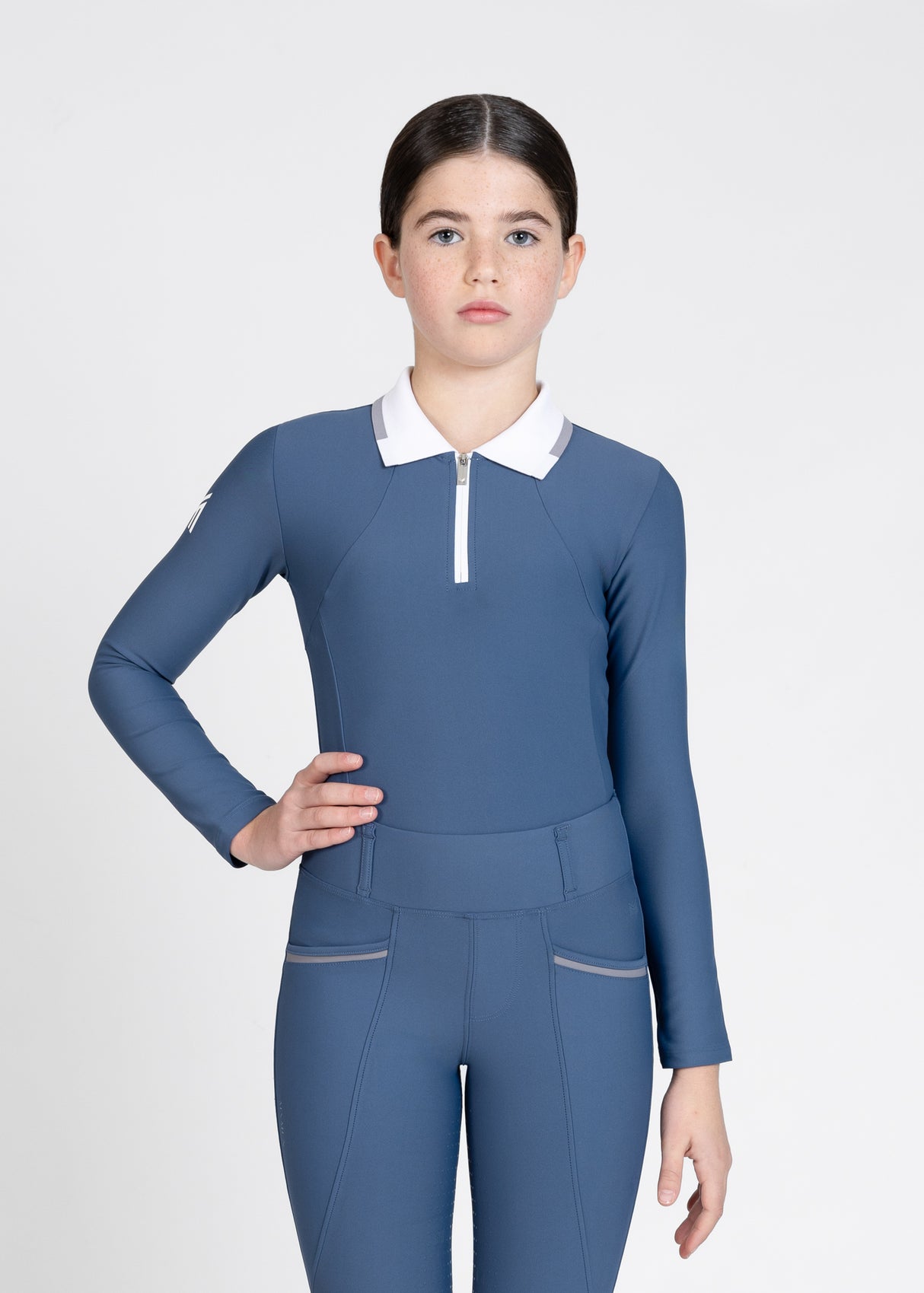 Maximilian Young Rider Concept Long Sleeve Polo Shirt Sailor