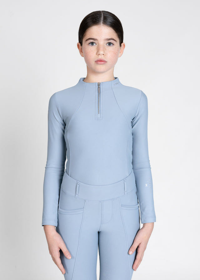 Maximilian Young Rider Long Sleeve Base Layer Aqua