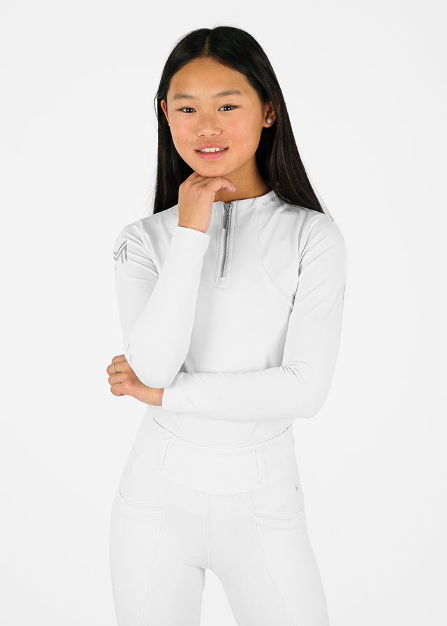 Maximilian Young Rider Long Sleeve Base Layer White