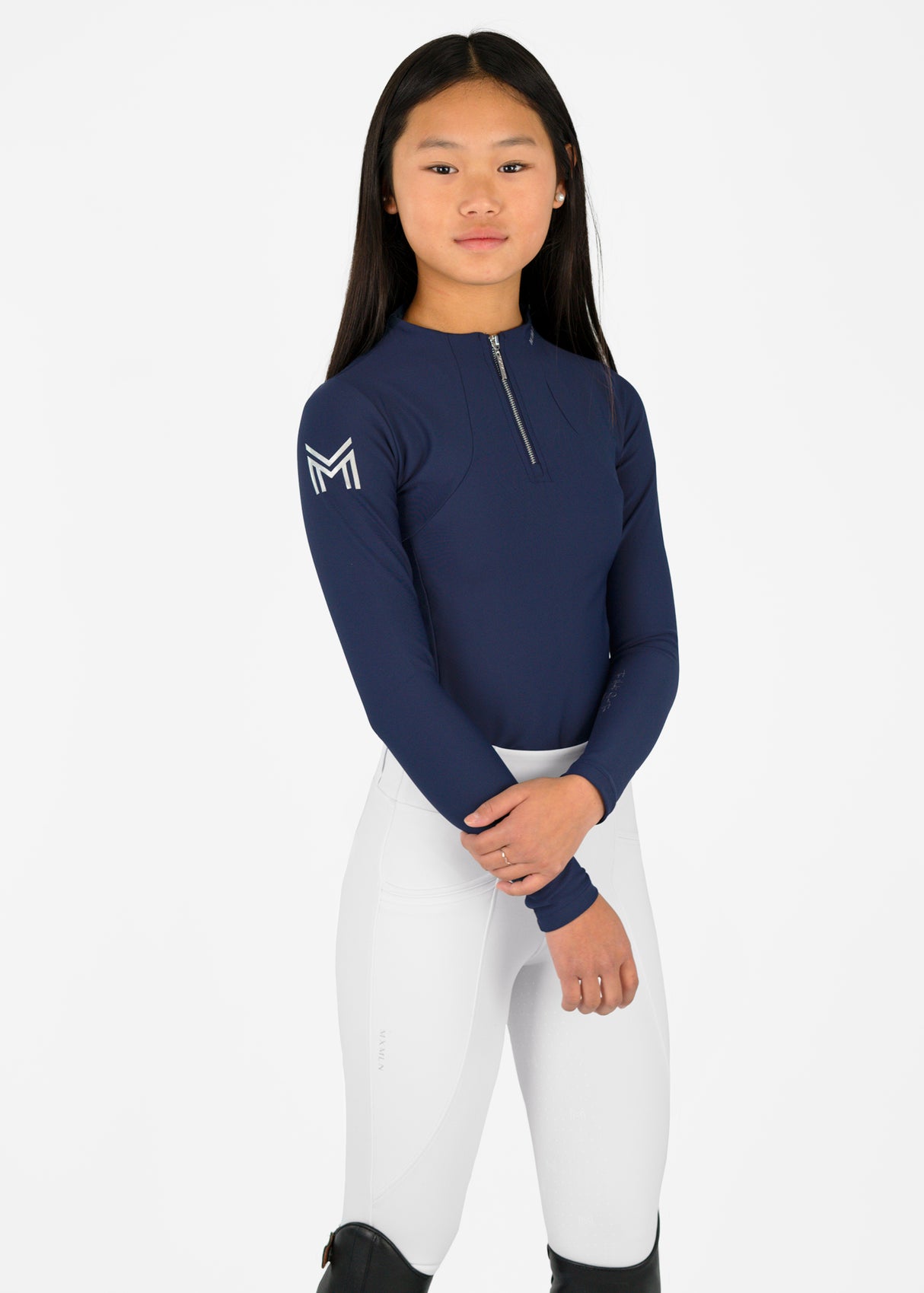 Maximilian Young Rider Long Sleeve Base Layer Navy