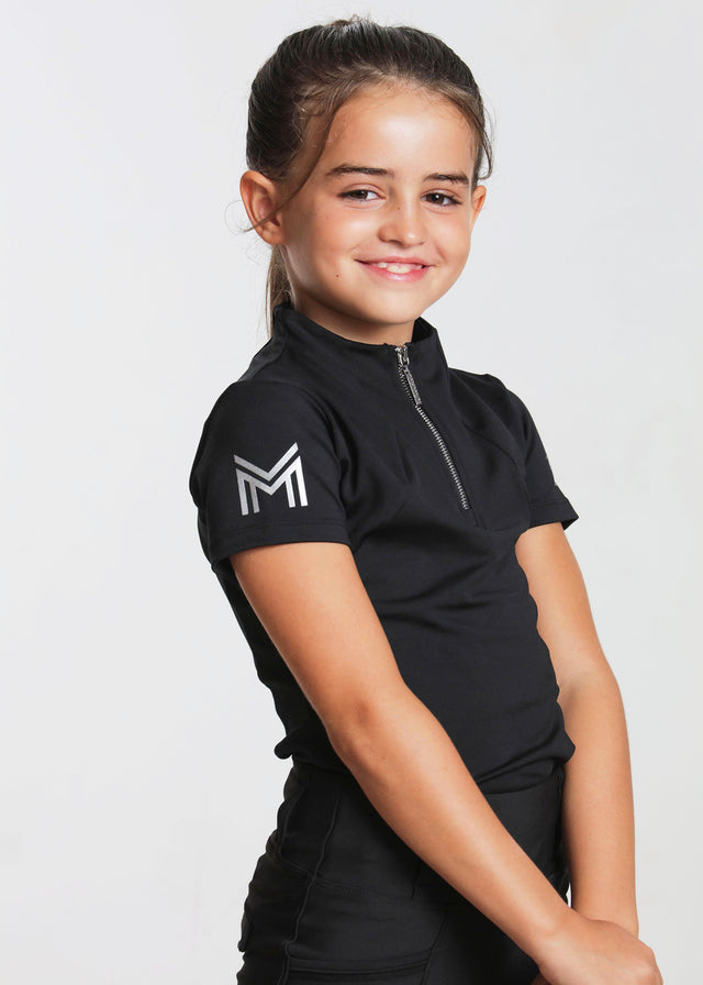 Maximilian Young Rider Short Sleeve Base Layer Black