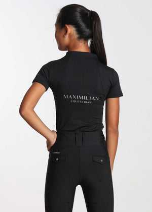 Maximilian Young Rider Short Sleeve Base Layer Black