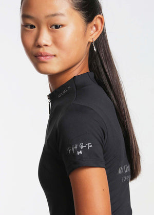 Maximilian Young Rider Short Sleeve Base Layer Black
