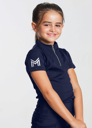 Maximilian Young Rider Short Sleeve Base Layer Navy