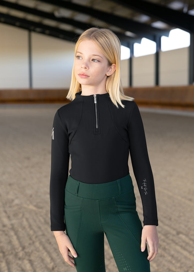 Maximilian Young Rider Winter Long Sleeve Base Layer Black