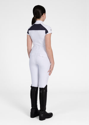 Maximilian Young Rider Aveen Short Sleeve Show Shirt White/Navy