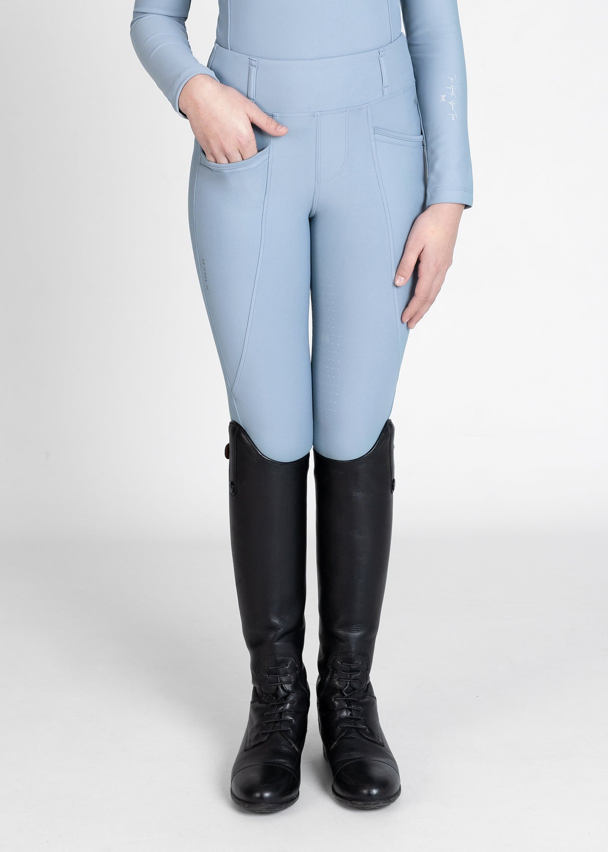 Maximilian Young Rider Tech Riding Leggings Aqua