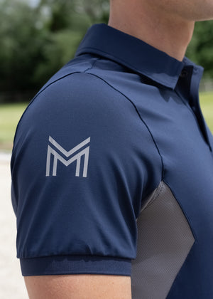 Maximilian Cross Polo Shirt Navy