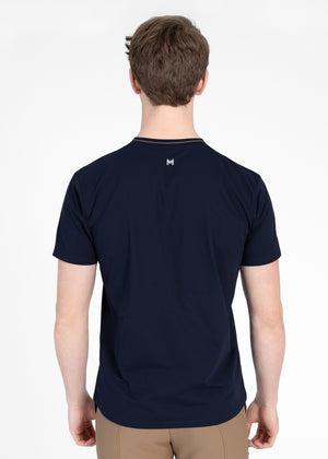 Maximilian Step Technical T-Shirt Navy