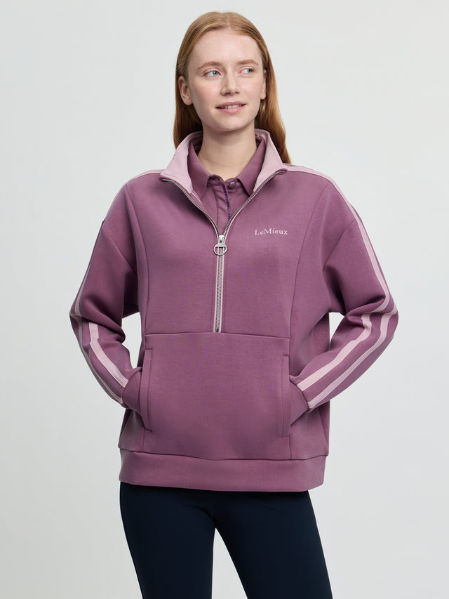LeMieux Connie Half Zip Sweat Mallow
