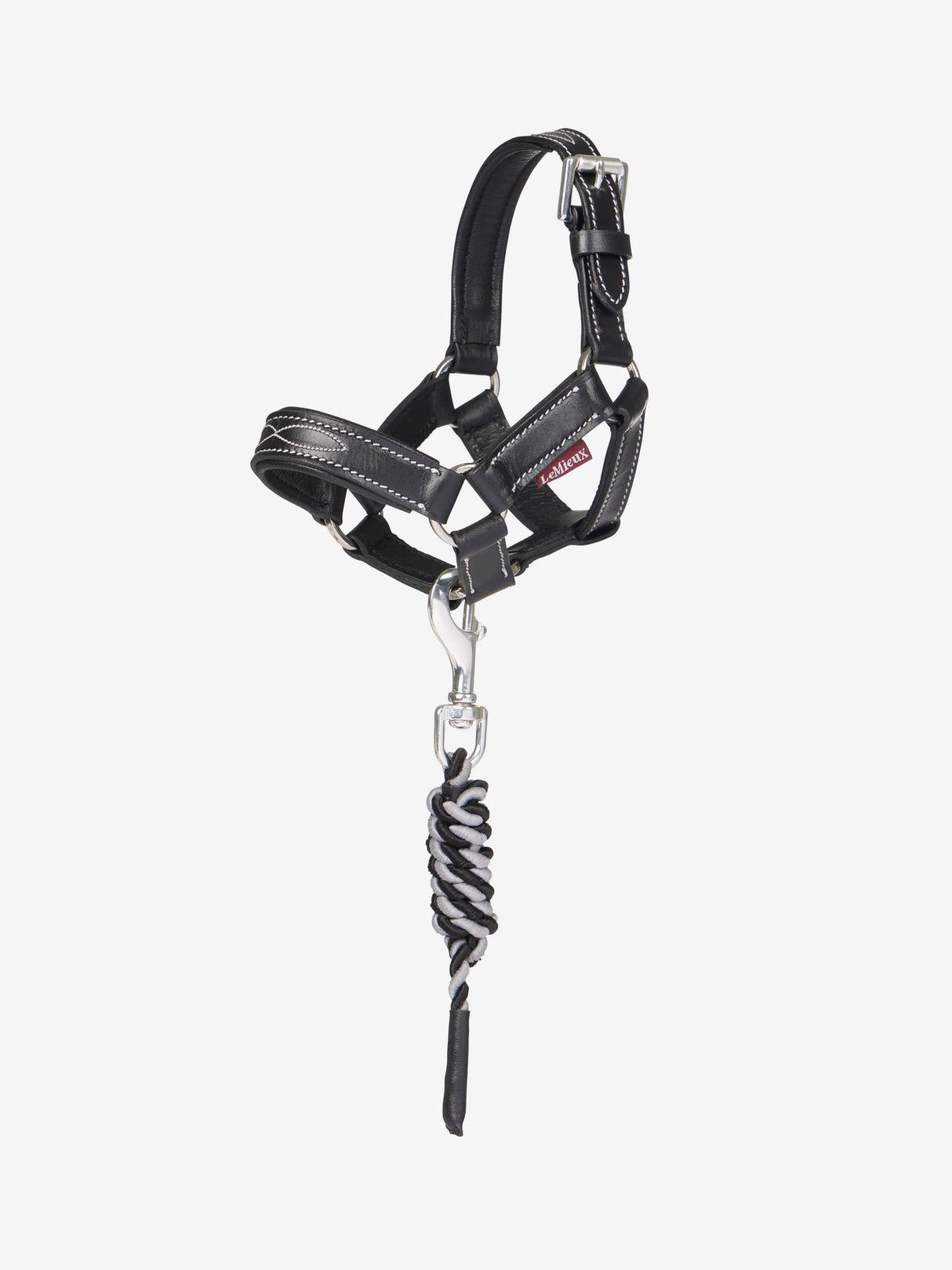 LeMieux Toy Pony Leather Headcollar & Leadrope Black
