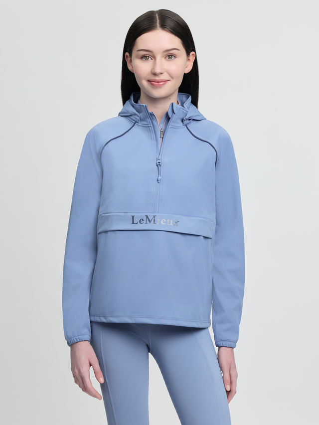 LeMieux Young Rider Paige Quarter Zip Waterproof Jacket Powder Blue