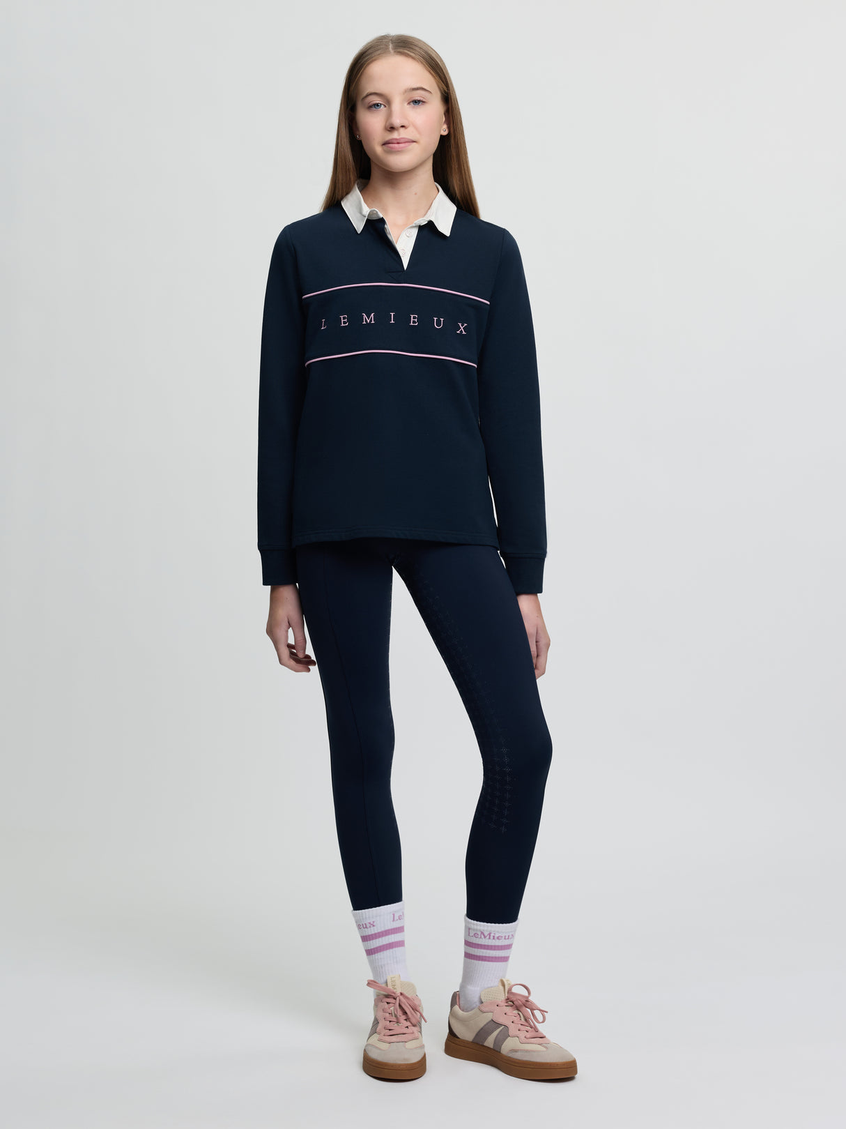 LeMieux Young Rider Riley Rugby Shirt Navy