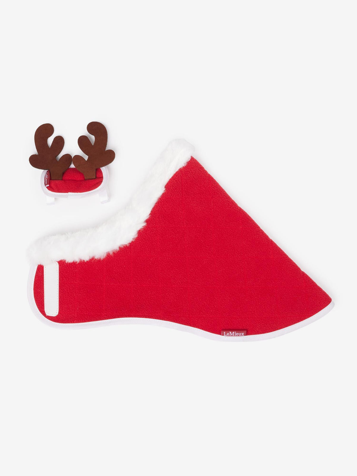 LeMieux Hobby Horse Christmas Rug Set Red