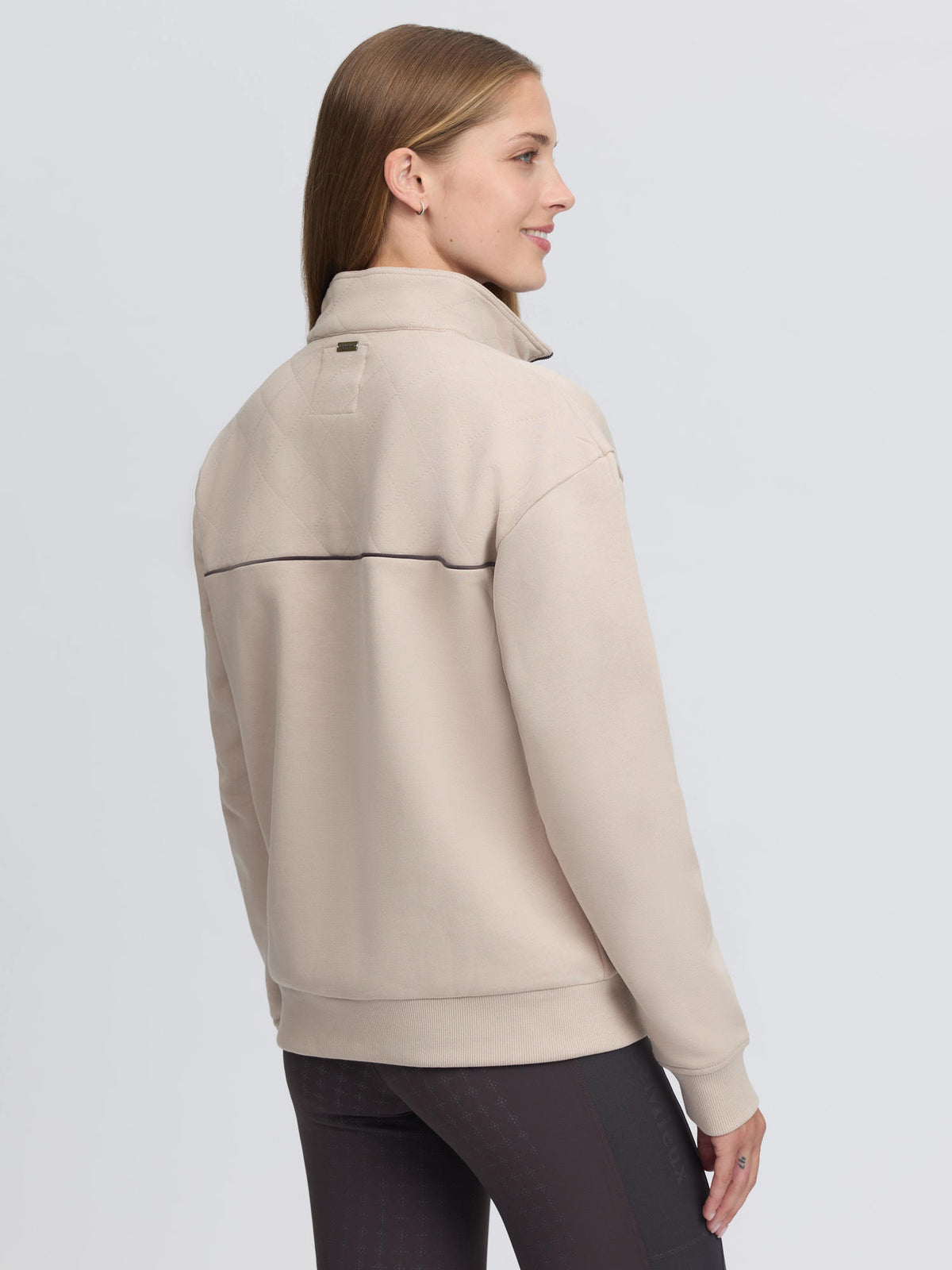 LeMieux Heritage Quarter Zip Sweater Stone