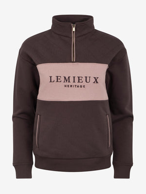 LeMieux Heritage Quarter Zip Sweater Cocoa