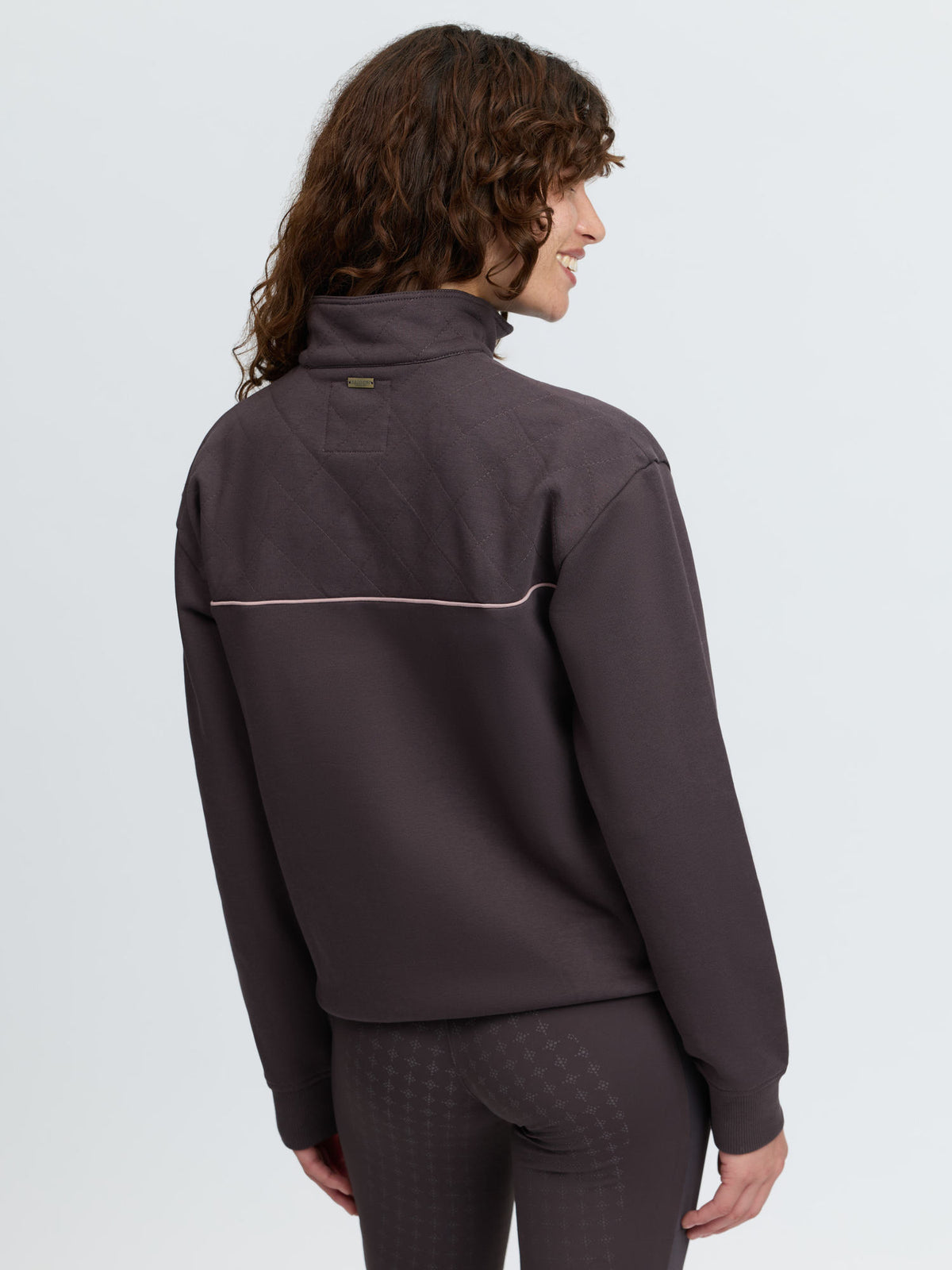 LeMieux Heritage Quarter Zip Sweater Cocoa