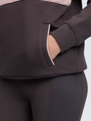 LeMieux Heritage Quarter Zip Sweater Cocoa