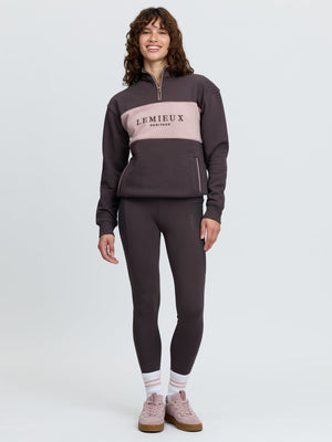LeMieux Heritage Quarter Zip Sweater Cocoa