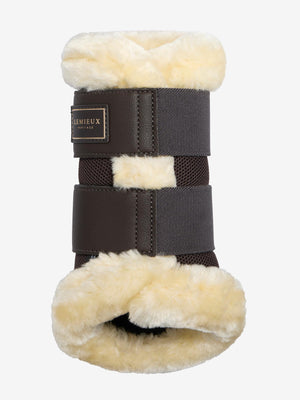 LeMieux Heritage Fleece Edged Brushing Boots Cocoa
