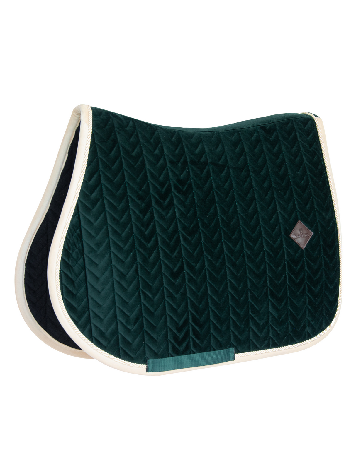 Kentucky Velvet Contrast Jump Saddle Pad Pine Green