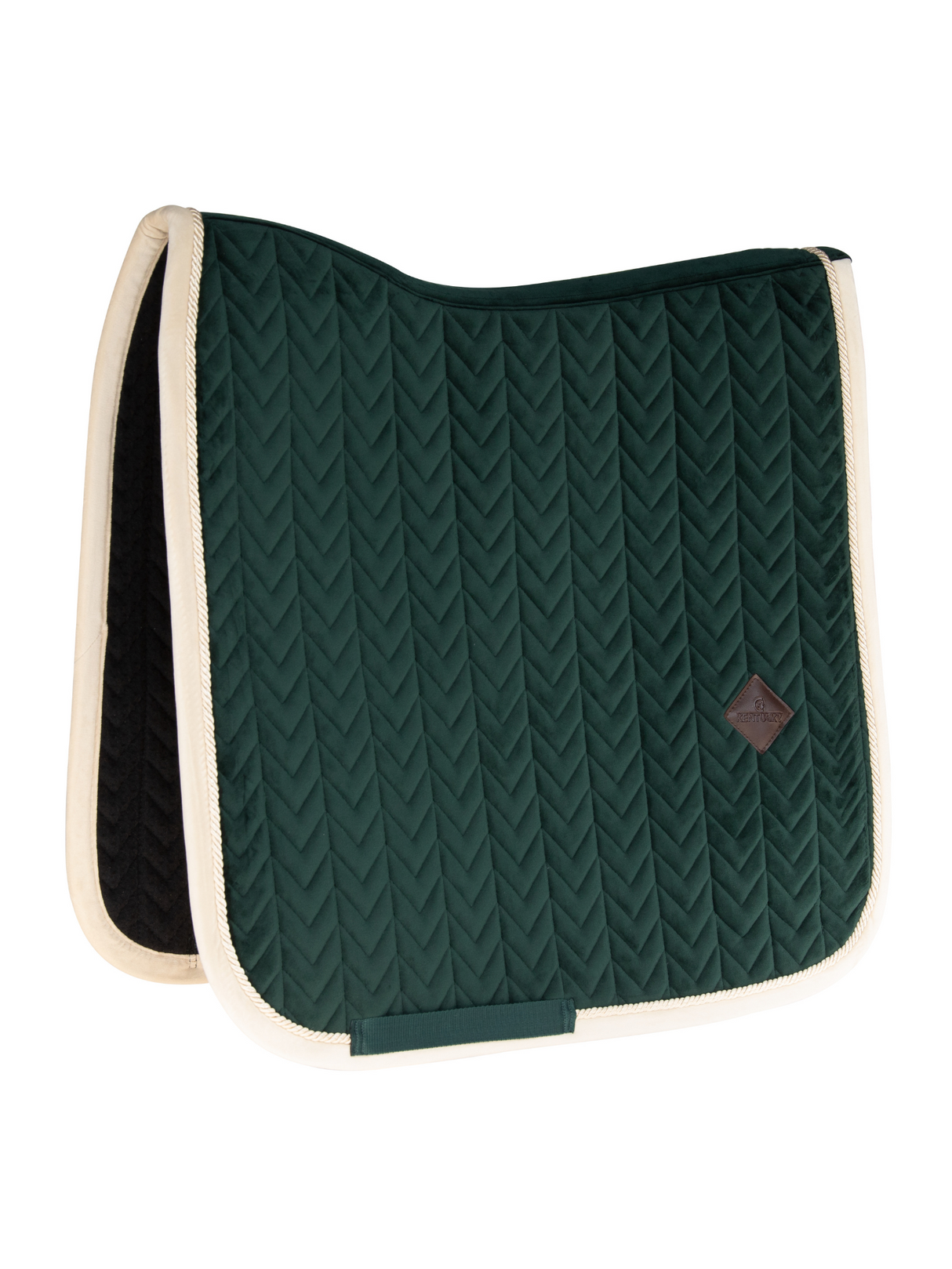 Kentucky Velvet Contrast Dressage Saddle Pad Pine Green