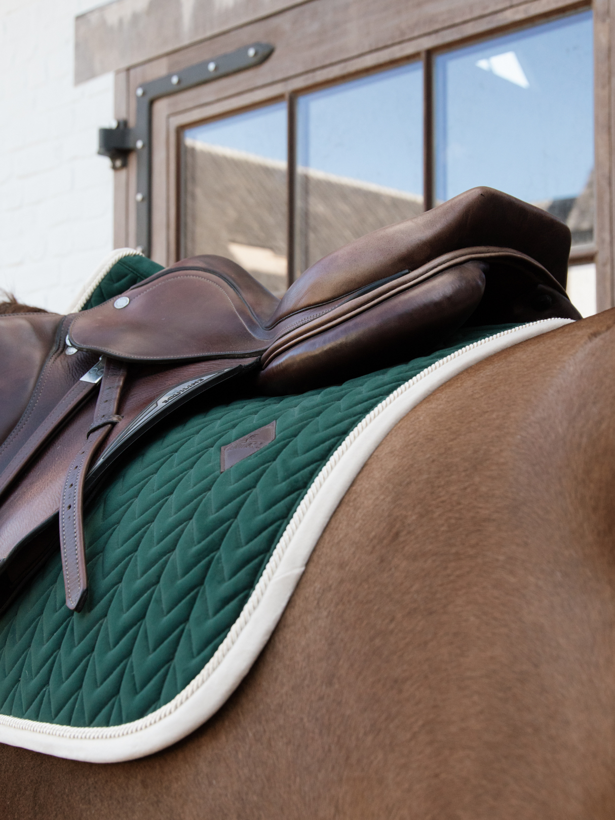 Kentucky Velvet Contrast Jump Saddle Pad Pine Green