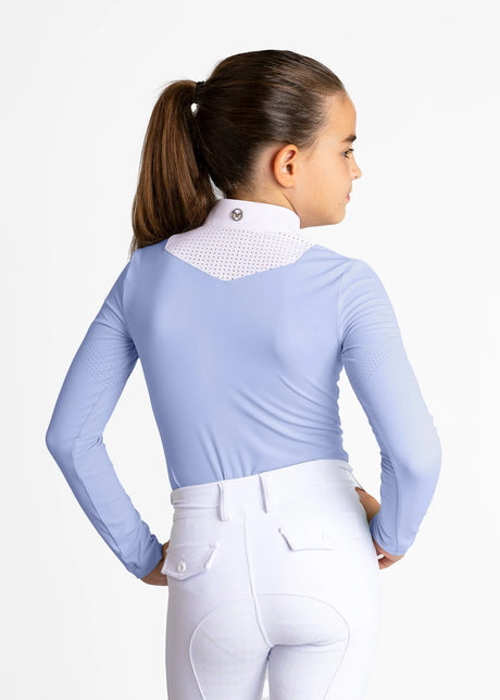 Maximilian Young Rider Sienna Long Sleeve Show Shirt Iris Blue