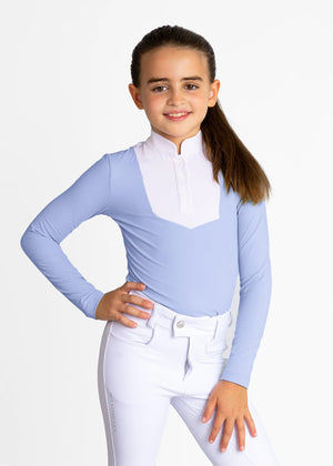 Maximilian Young Rider Sienna Long Sleeve Show Shirt Iris Blue