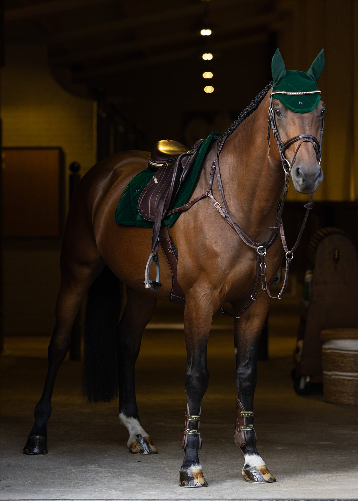 Maximilian Velvet Ear Bonnet Jade