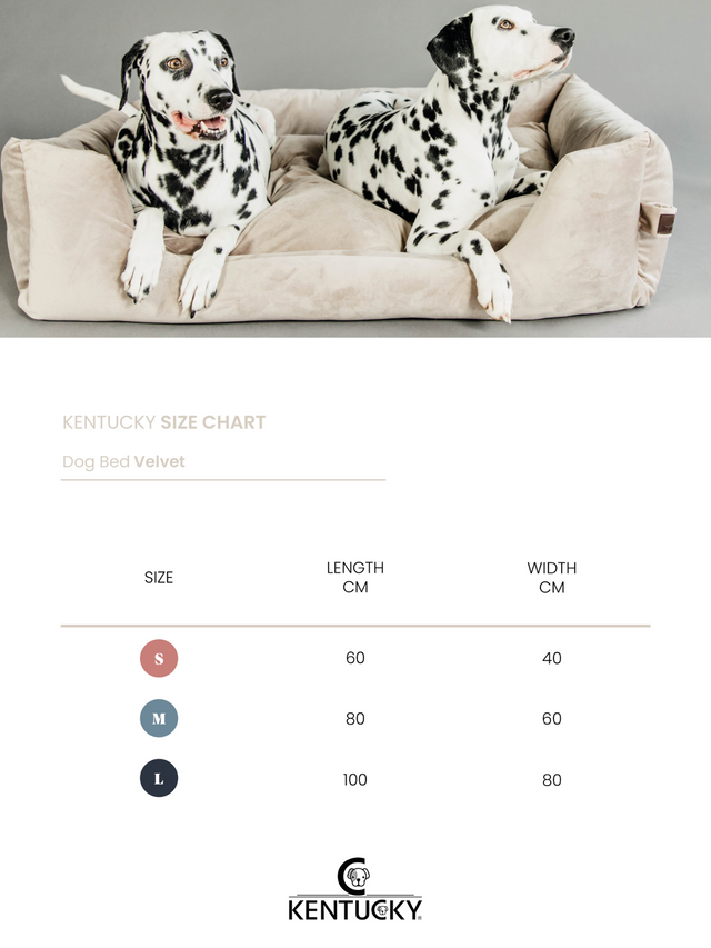 Kentucky Velvet Dog Bed Beige