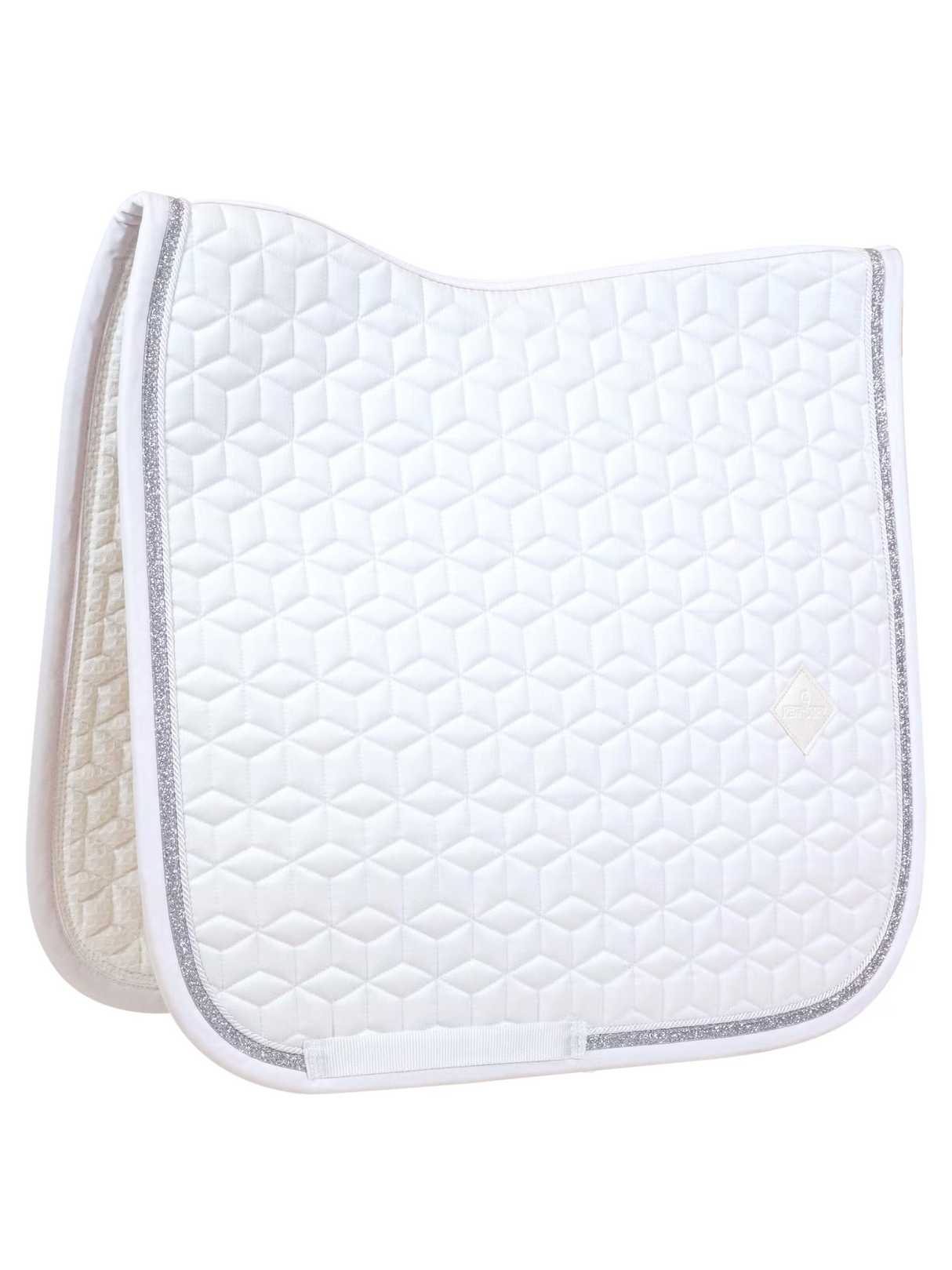 Kentucky Glitter Rope Dressage Saddle Pad White