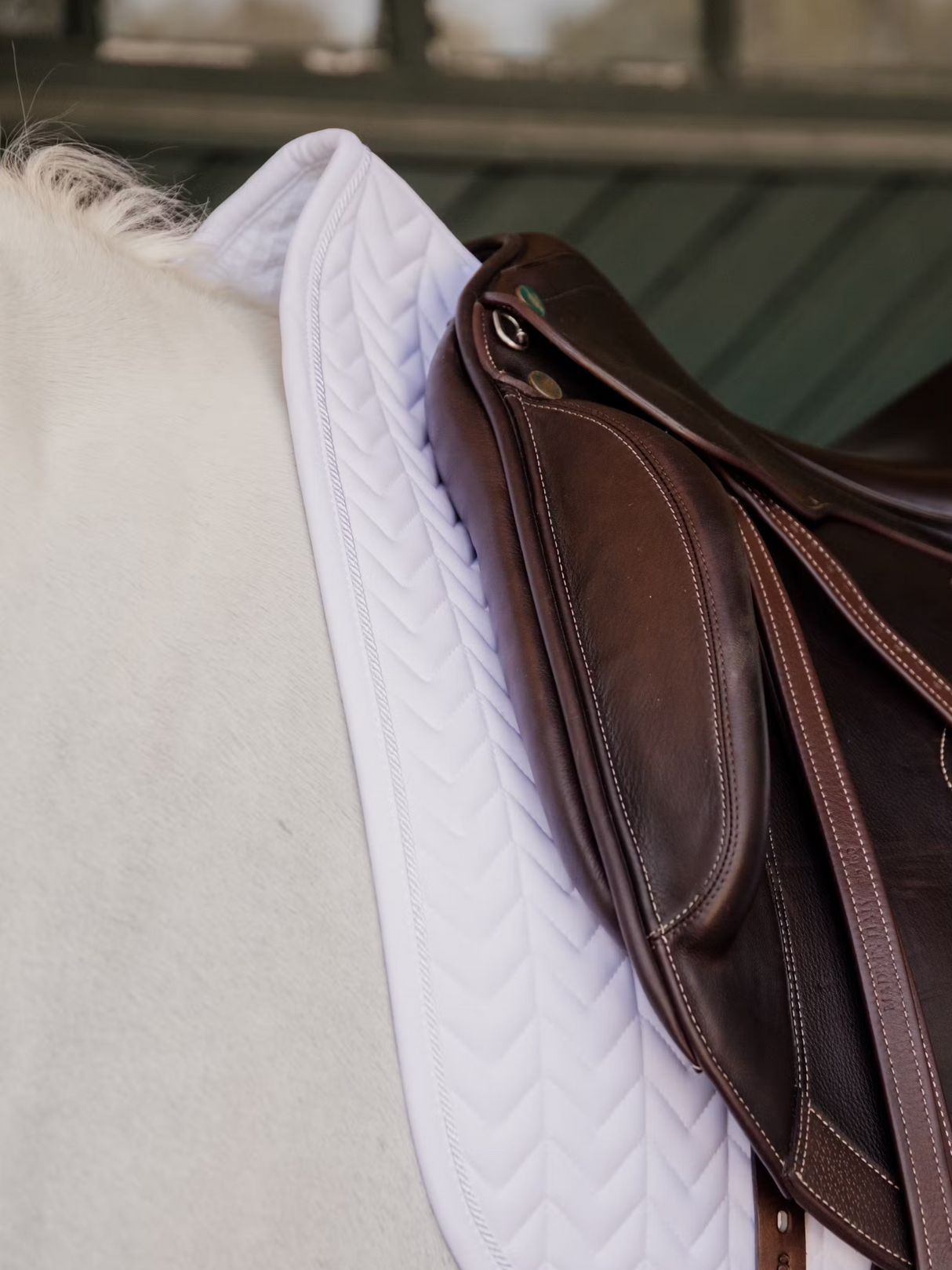 Kentucky Fishbone Dressage Saddle Pad White