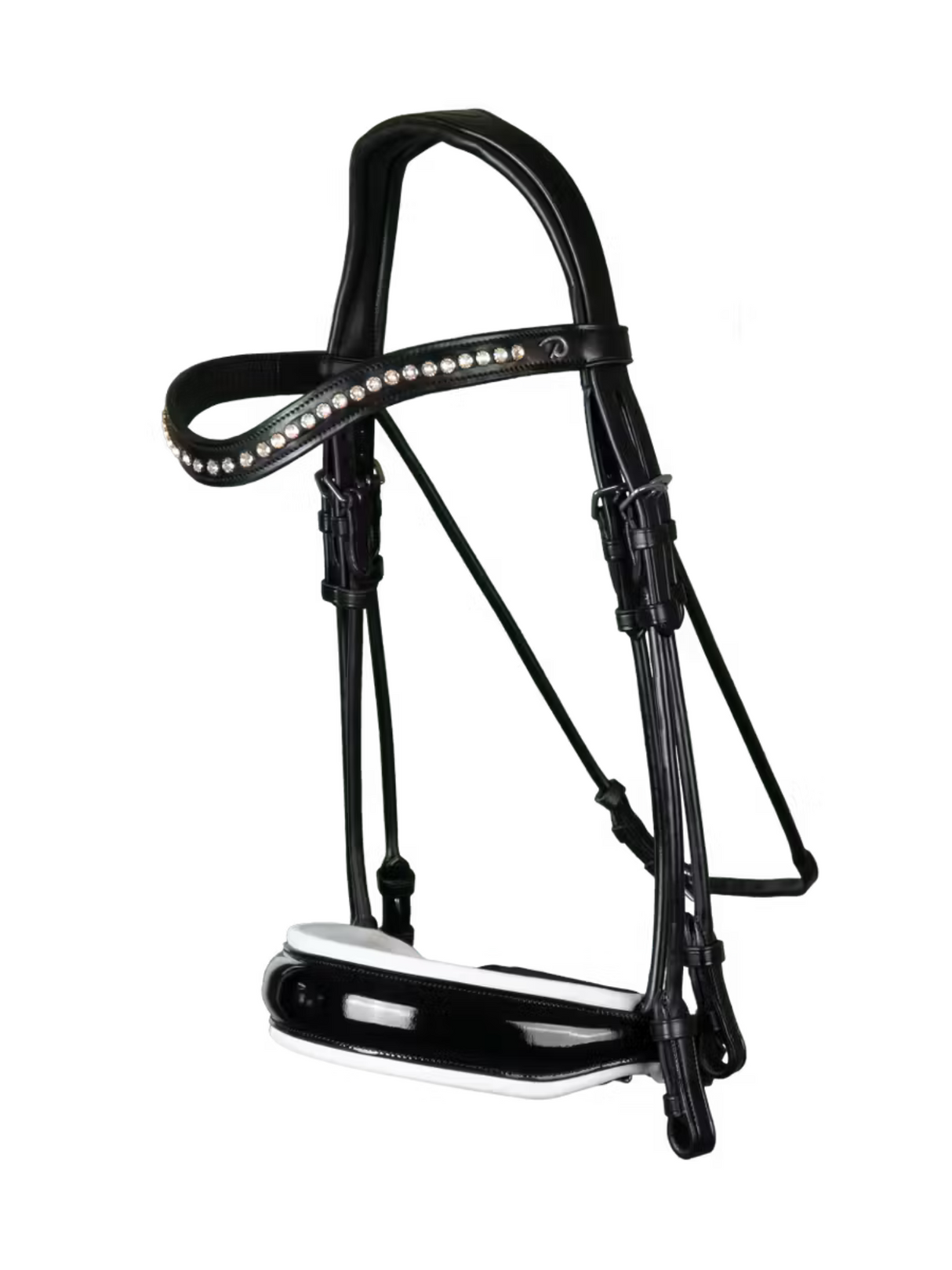 Dy'on Patent Large Crank Noseband Rolled Double Bridle