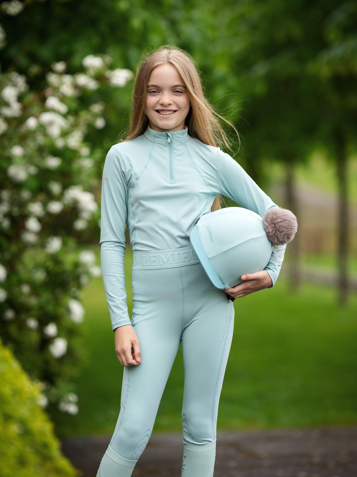 LeMieux Young Rider Base Layer Aqua