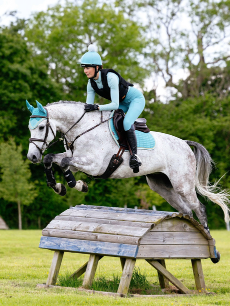 LeMieux Suede Square Close Contact Jump Saddle Pad Lagoon